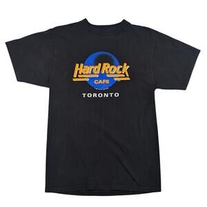 Vintage Hard Rock Cafe 80s Toronto Canada 1989 Black Shirt Size Medium